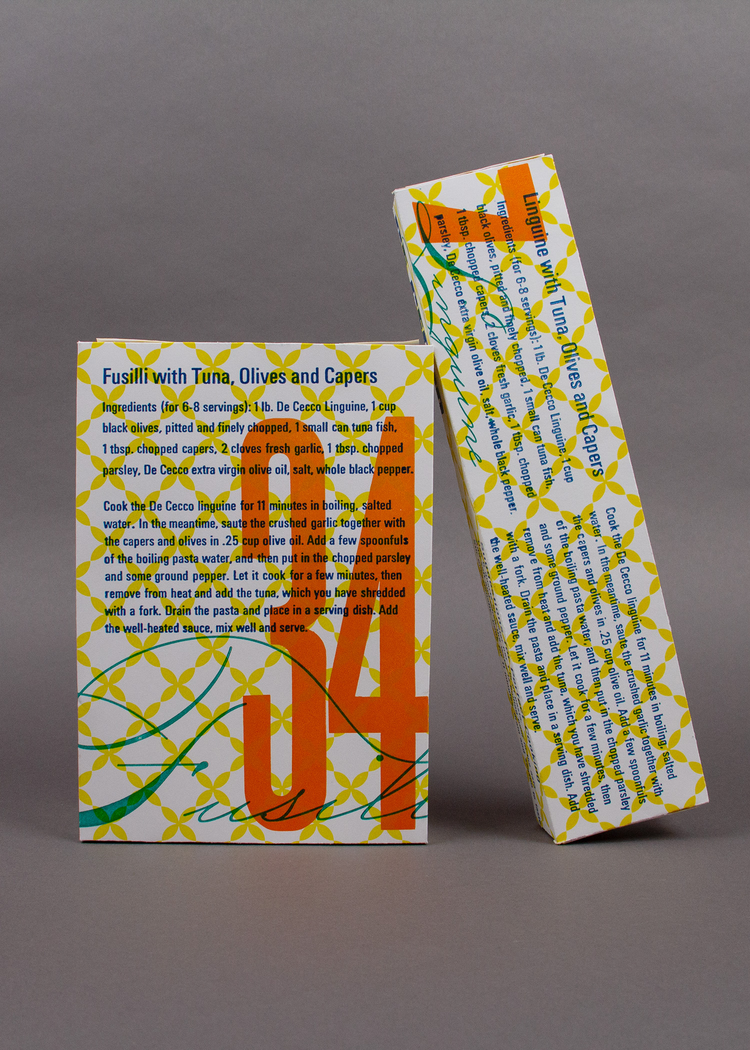 De Cecco Pasta Box Back